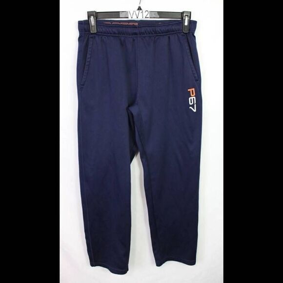 POLO RALPH LAUREN SPORT P67 MENS NAVY BLUE TRACK PANTS SWEATPANTS JOGGERS Sz M - Picture 1 of 5